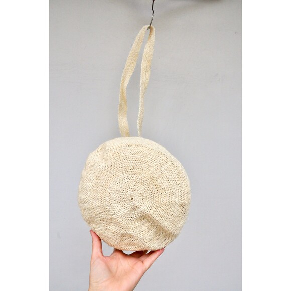 Yute Bucket Bag LARGE Crochet Straw Sisal Jute Market Bag - Natural Fiber Bag - Picture 4 of 10